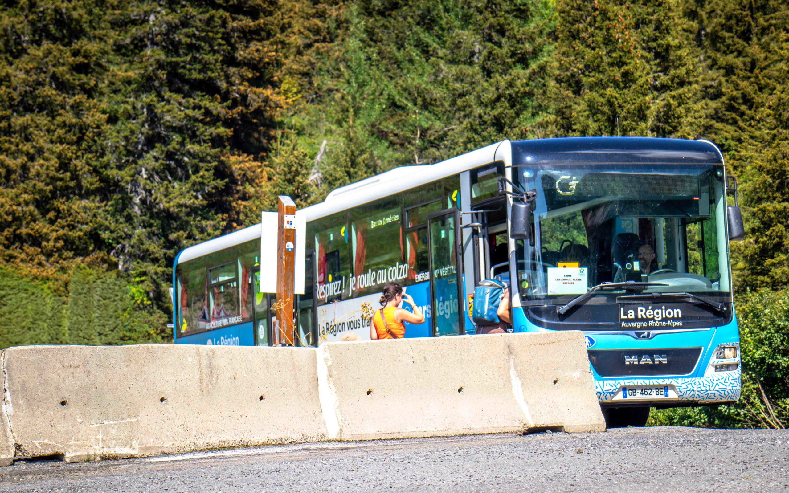 Navette gratuite estivale sur le parking de Vernant entre Flaine et Les Carroz